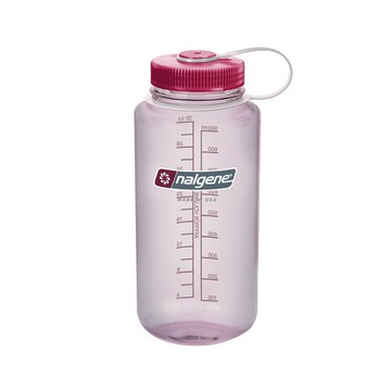 美國《Nalgene》專業水壺1000cc寬嘴水壼 2178-2039 清透粉