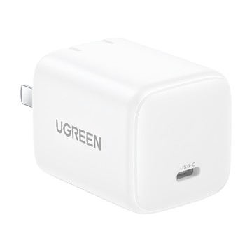 UGREEN 綠聯 USB-C充電器 GaN 快充版 電源供應器 30W  白色  1盒
