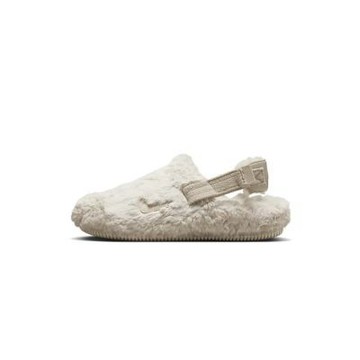 Nike Calm SE Women s Mules 穆勒鞋 絨毛 保暖 拖鞋 米白 女鞋 FZ3118-100