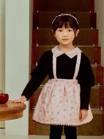 Cotton Padded Mellow Flower Skirt [Pink]