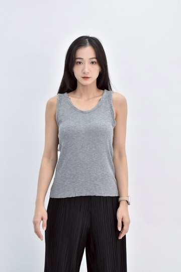 (S) mani棉質背心純棉灰色上衣