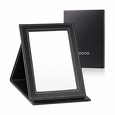 Amazonブランド Eono イオーノ 鏡 卓上 鏡 化粧鏡 折りたたみミラー 収納便利 調整自由 Puレザー ブラック 通販 Lineポイント最大get Lineショッピング
