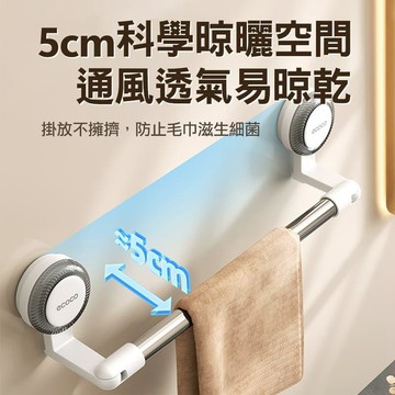衛浴｜水材｜電料 【ECOCO】意可可-E25133 吸盤伸縮毛巾架(130cm)