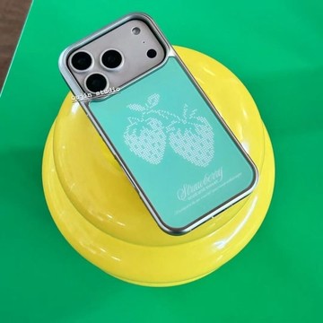 ✨iphone防摔保護殼✨白草莓適用蘋果17手機殼iPhone16promax膚感15水凝殼14/13/12女