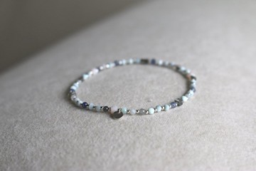 手環 海紋石 藍紋石 彈性手環 - 好消息 -