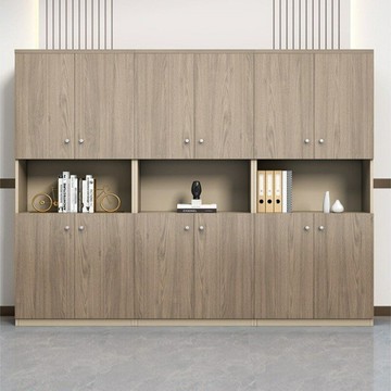 高檔文件柜辦公室儲物落地柜檔案柜子簡約現代老板桌配套書柜