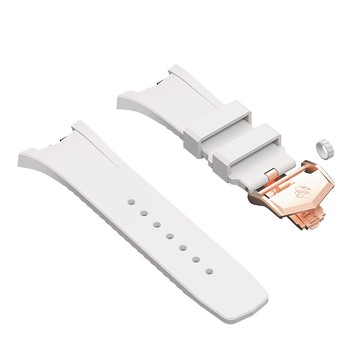 Apple Watch 45mm SPIII45-WH-RG 玫瑰金錶扣 白色橡膠錶帶