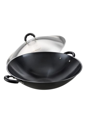 鑄鐵鍋 美思工房鐵鍋老式鐵鍋家用炒菜鍋無涂層雙耳圓底大炒鍋煤氣灶專用 【林之舍】