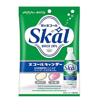 【江戶物語】 SENJAKU 扇雀飴 Skal 碳酸飲料雙味糖 50g 硬糖 乳酸飲料/白桃風味糖果 日本原裝 日本進口