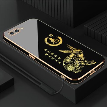 十二生肖適用oppoa5電鍍手機殼新款情侶ins風男女款個性原創簡約直邊硅膠軟殼高級感鏡頭全包防摔保護套