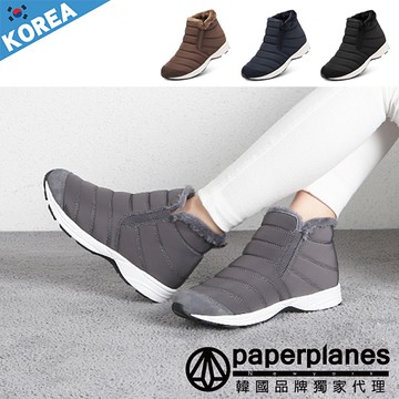 Paperplanes 紙飛機正韓製短靴立體層次內鋪毛休閒風短筒雪靴 4色 Yahoo奇摩購物中心 Line購物