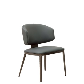 【Hampton 漢汀堡】芮卡餐椅-藍灰-2入組(椅子/餐椅/透氣皮革/防鏽處理)