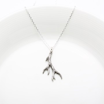 【Angel & Me】鹿角 (中) s925 純銀 項鍊 生日禮物 聖誕節禮盒