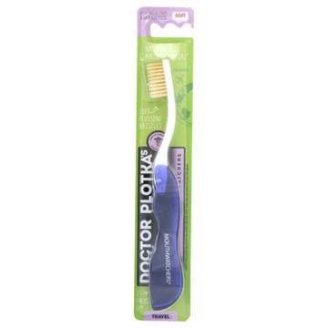 Travel Toothbrush Blue 1 Each by Doctor Plotkas