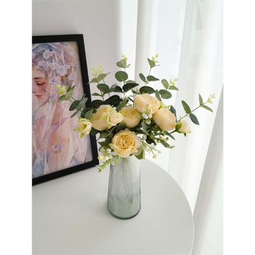 ins北歐小清新仿真花綠植假花牡丹花束客廳家居擺設裝飾插花擺件