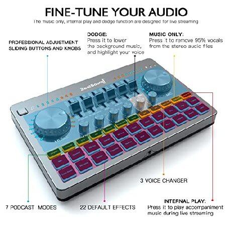 ZealSound Podcast Equipment Bundle,Audio Interface-All in One-Podcast Production Studio Soundboard Audio Mixer with Professional XLR Microphon並行輸入