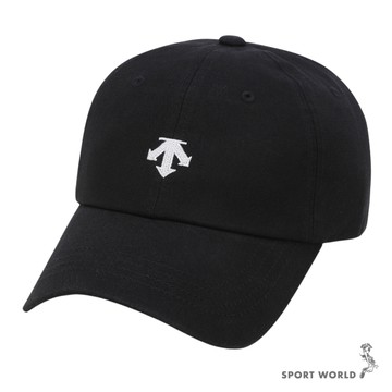 Descente 迪桑特 帽子 棒球帽 老帽 純棉 黑【運動世界】SQ323UCP73-BLK0