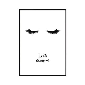 閉月羞花 黑色 1入  40 x 30cm