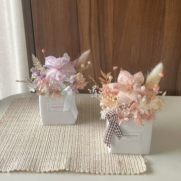 【擴香盆花】生日禮物 辦公室小物 客製化 擴香花 乾燥盆花 擴香