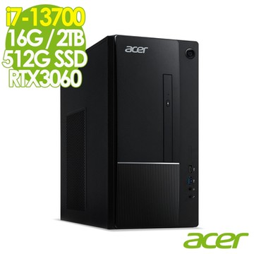 Acer 宏碁 Aspire TC-1770 家用電腦 (i7-13700/16G/2TB+512SSD/RTX3060-8G/W11)