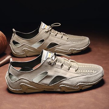 皮涼鞋男士2025年新款夏季透氣開車兩用防滑韓版外穿沙灘男款拖鞋