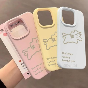 ✨台灣出貨✨線條貓貓適用蘋果17promax手機殼iPhone16糯米殼15全包14可愛13女