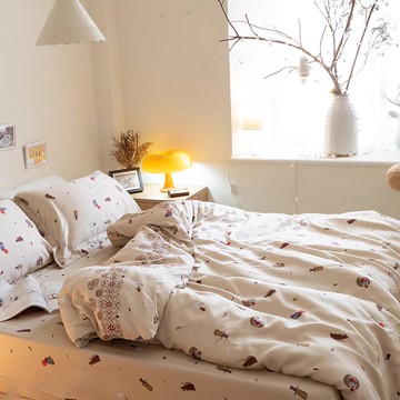 棉床本舖 台灣製100%天絲床包組 Sophia Ji聯名款 喵努比斯  特大(210 x 180cm)  1組