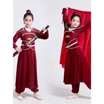 花木蘭演出服兒童少兒成人將軍古裝舞蹈服男女漢服士兵鎧甲表演服