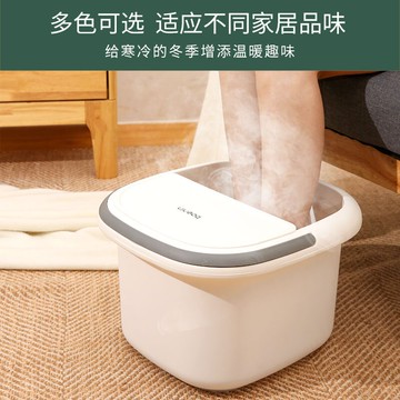 香彩輕奢泡腳桶保溫洗腳盆家用加厚過小腿足浴桶塑料養生小泡腳盆