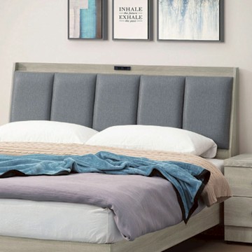 文創集 夏克5尺雙人耐磨皮革床頭片(不含床底＋不含床墊)-152x15x103cm免組