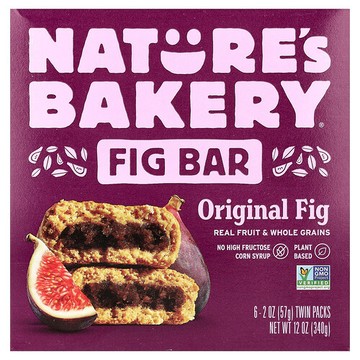 Nature's Bakery, 無花果零食棒，原初無花果味，6 對，每對 2 盎司（57 克）
