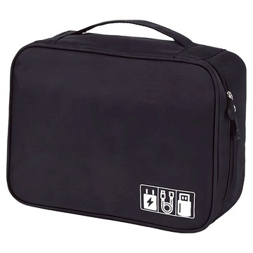 城市漫遊 3C配件收納包 隨身手拿包  黑色  1個