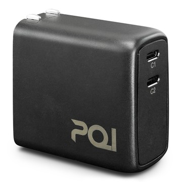 PQi PDC50W雙孔 USB-C 50W PD快充-黑