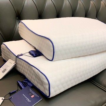 『百貨屋二號』歐盟泰國乳膠枕頭單人家用護頸椎枕成人高回彈酒店枕芯一只裝