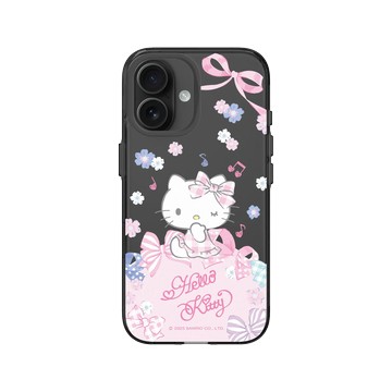 iPhone 16 Clear (相機按鈕) 酷墨灰 - 三麗鷗-Hello Kitty - 夢幻蝴蝶結