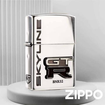 [隔日到貨] ZIPPO 亞洲限定防風打火機 LOGO徽章 亮銀 ZA-5-206A 黃銅 美國製 煤油打火機
