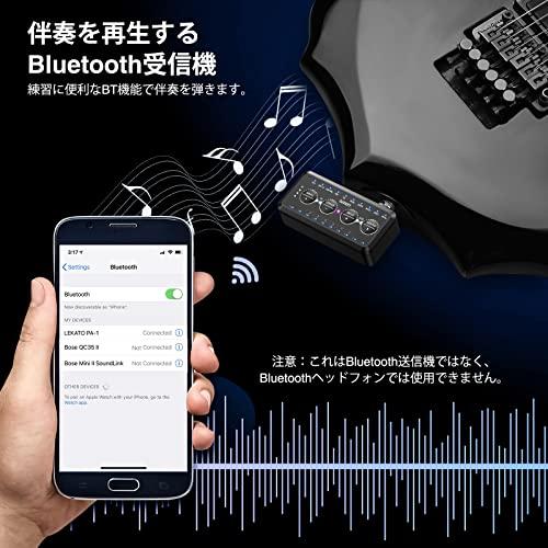 ギターヘッドフォンアンプ Bluetoothミニプラグ 10つのアンプモデル ...