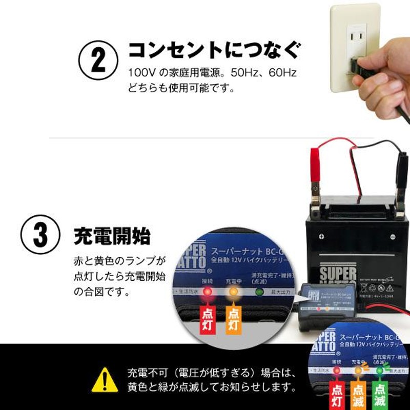 バイク バッテリー GT9B-4 YT9B-BS GT9B-4 FT9B-4 12V9B-4に互換 お得2点セット バッテリー+充電器(チャージャー)  台湾GS 長寿命・保証書付 | LINEショッピング