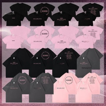 新品🔥Blackpink三巡演唱會 DEADLINE周邊衣服同款短袖寬鬆印花T恤 演唱會周邊同款衣服純棉T恤