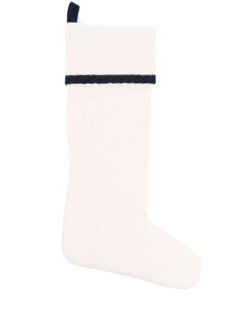 Ralph Lauren Home - cable-knit cashmere stocking - unisex - Cotton/Cashmere - One Size - Neutrals