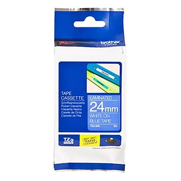 兄弟牌brother特殊規格護貝標籤帶/TZe-555/24mm/藍底白字