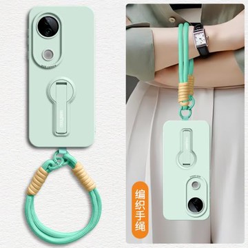 適用vivos20手機殼新款支架s20pro的保護套s19液態硅膠vivo全包pro防摔s19pro女por帶手繩viv0曲面屏s18后殼