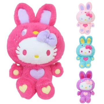 小禮堂 Sanrio 三麗鷗 Hello Kitty 絨毛玩偶娃娃 (兔裝款)