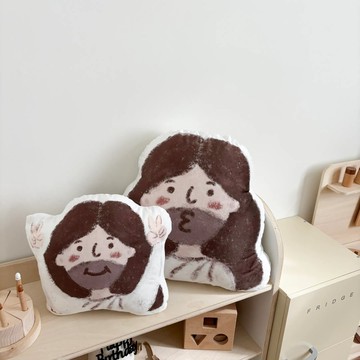 抱枕親嘴耶穌手繪款