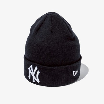 NEW ERA 官方旗艦店 毛帽 韓版 BASIC CUFF BEANIE MLB 紐約洋基 海軍藍-NE14447221