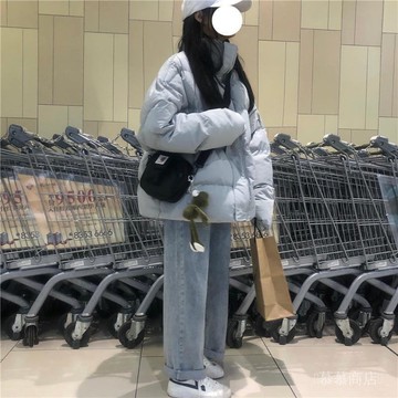 ✨可開發票#羽絨棉服女鼕2024新款棉襖外套學生韓版寬鬆加厚棉衣麵包服ins潮#免運