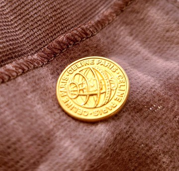 中古真品 CELINE 金幣地球儀 包包掛飾掛件 扣針扣件心口針胸針