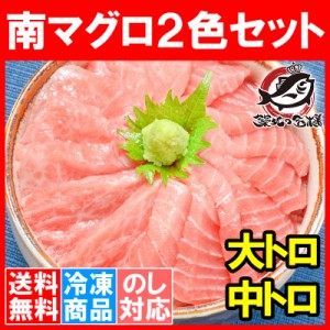 送料無料 南まぐろ ミナミマグロ 大トロ 中トロ 各200g 豪華2色セット 正規品 築地の王様ブランドまぐろ 【南マグロ 南鮪 インドマグロ