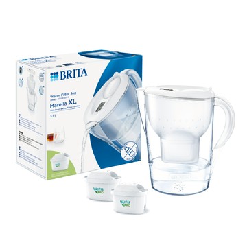 BRITA 馬利拉濾水壺 白 MXPRO 共2芯