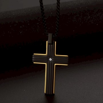 【🐑百羊書房】Solaria永恆之光(約8:12) 十字架項鍊(贈盒子)#不銹鋼項鍊